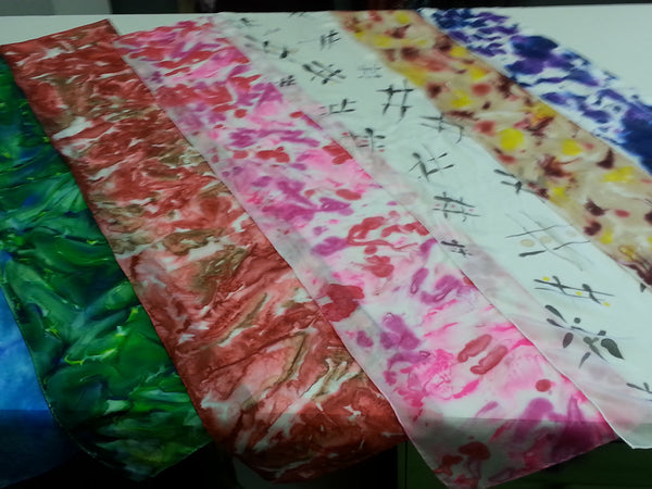 Copy of Colorful Grounds Sip & Silk! Silk Scarf Painting