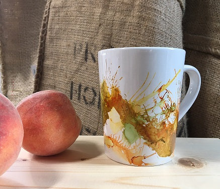 Colorful Grounds Walk In Wednesday: Decorated Coffee Mug Using Alcohol Ink