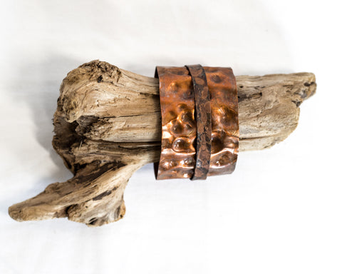Pounded Metal Work Bracelet